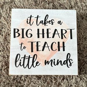Wooden Teacher Sign